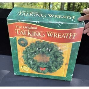 Vintage 1997 Holiday The Original Talking Wreath Christmas Decor Tested Working!